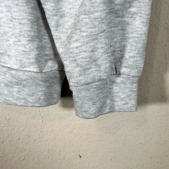 Disney Mickey Mouse Long Sleeve Sweatshirt Gray Spellout Retro Graphic Medium - Picture 7 of 8